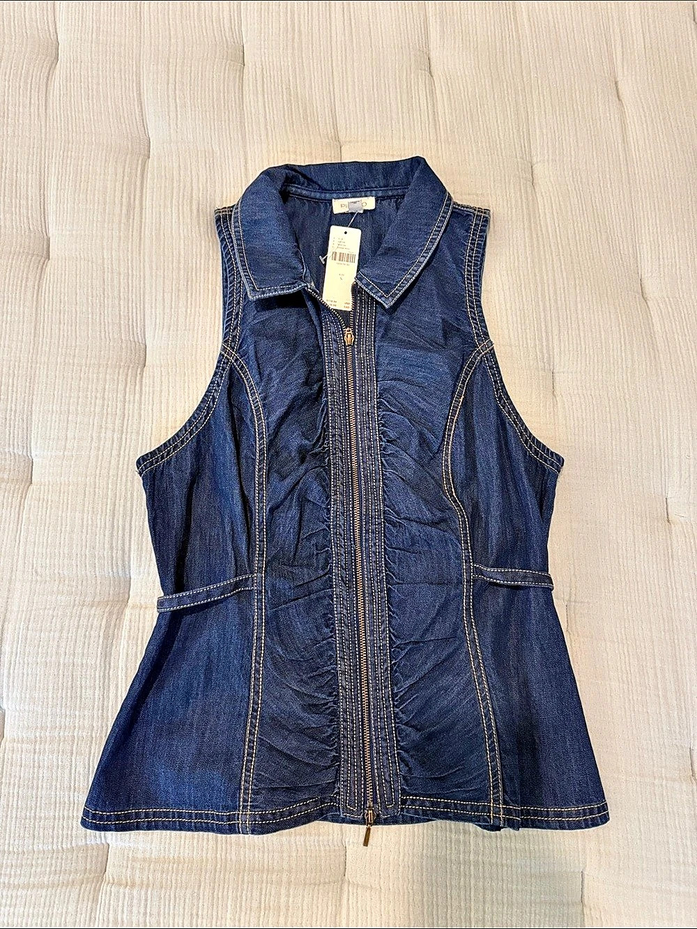 Anthropologie Denim Vest in Blue